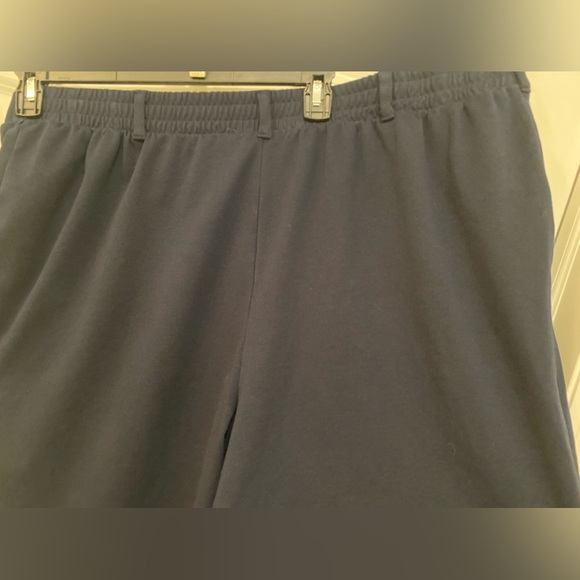 Lands End Straight-Leg Navy Pintuck Knit Pants 3X (24W-26W) - Picture 3 of 5